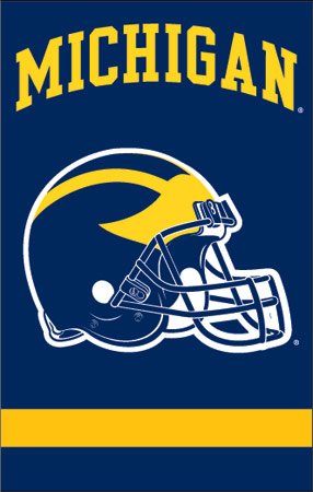 Michigan Wolverines 2-Sided Applique Banner Flag