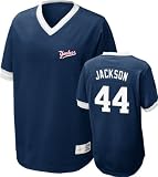 New York Yankees Reggie Jackson #44 Nike Navy Cooperstown V-Neck Player Jersey