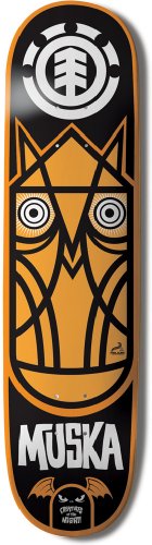 Element Muska Creatures of the Night Shape # 8 Helium Skateboard Deck , 7.625Inch
