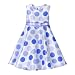 Apparel : Girls' Perfectly Dressed® Shantung Dress - Blue/ White Dot