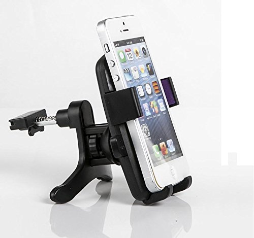 NEW Flexible Cell Phone Car Mount Holder Universal 360 Degree Rotation Air frame Air Vent Car Mount Holder Cradle System for iPhone 6 /5s/5c/5/4s/4, Ipod Touch, Samsung Galaxy S6 Edge /S5/s4/s3 Car Mount, Samsung Galaxy Note, Nokia, Motorola, Blackberry Bold 9900/q10/z10,Nexus, Holder for HTC One/one X Droid Razr, Sony Xperia Z3/Z2/Z1,PDA,/MP4 / GPS/PSP, Car Mount for Most smart Mobile Cell Phones ,Phone Holder Support all Mobiles Wide Less Than 75mm (Not Comaptible for Apple iPhone 6 plus Samsung Note4/3/2)