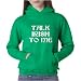 Youth Kelly Green Hoodie by Jerzees : Talk Irish To Me - for St Patricks Day