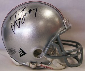 Ted Ginn, Jr. Autographed/Hand Signed Ohio State Buckeyes Mini Helmet