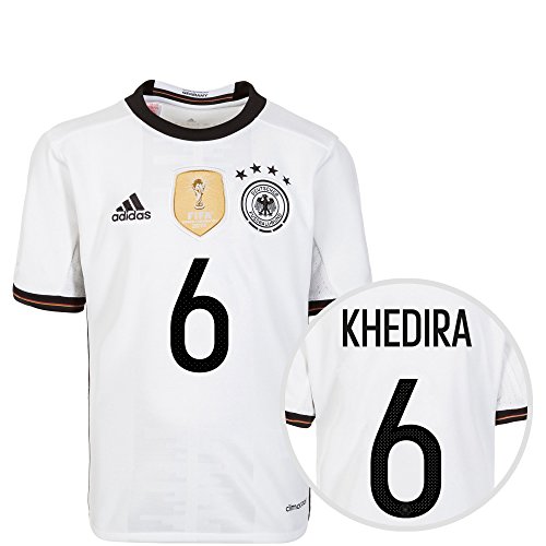 adidas DFB Trikot Home EM 2016 mit Name und Nummer Kinder Sami Khedira, 140 – S