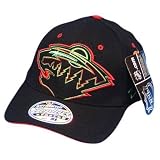 NHL LNH MINNESOTA WILD BLACK FLEX FIT ZEPHYR SM HAT CAP