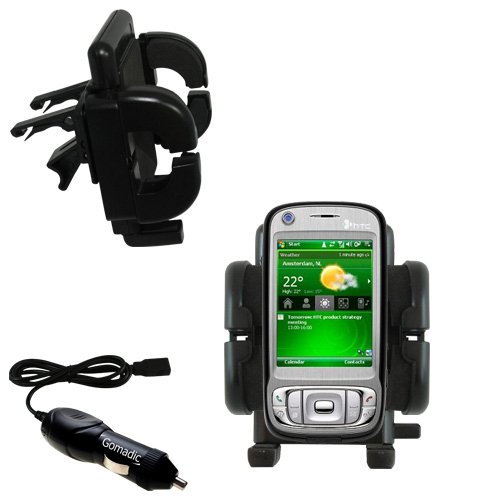 HTC TILT Auto Vent Holder with Car Charger - Uses Gomadic TipExchange