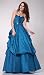 Zeilei C1586 Vintage Light Teal Strapless Ball Gown Dress
