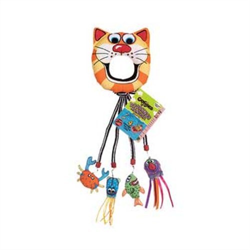 See Fat Cat Catfisher Doorknob Hanger with 4 Catnip Lures