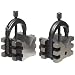 Starrett 568C 2 V-Blocks And 2 Clamp (Matched Pair) Complete Set, 2" Diameter Round Capacity, 1-7/16" Square Capacity (1-9/16" With Screw At Top)
