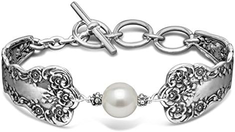 Silver Spoon JewelryLady Helen Bracelet with Crystal Pearl, Sterling Silver
