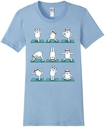 Women's Bear T Shirt Hanna Yogi Park Property Athletic Club Vintage Small Baby Blue