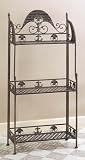 55 High 3-Tier Modern Art Deco Style METAL BAKER STAND / KITCHEN RACK (2 Piece Set)