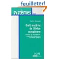 Droit mat�riel de l'Union europ�enne