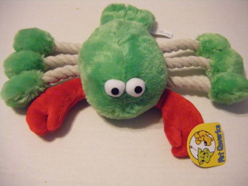 See Plush Lobster Squeaky Dog Toy with Rope Legs (P162)