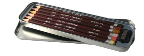 Derwent Colorsoft Skintone Pencils, 4mm Core, Metal Tin, 6 Count (2300217)