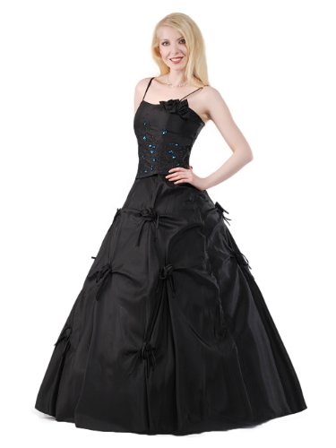 Envie/Paris – 1003 JOVANNA Abendkleid Ballkleid 2-teilig in Schwarz Gr.44 / 146 cm