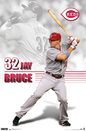 Cincinnati Reds Jay Bruce Sports Poster Print - 22x34 Poster Print, 22x34