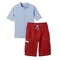 Boys Cabana Life Nautical Trunks and Rash Guard