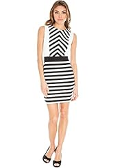 Elastane/Jersey/Polyester Chevron Print Bodycon Dress/Mini Dress 