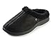J. Fiallo Mens Stitched Faux Suede, Fleece Lined Clog Slippers