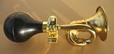 Posthorn Ballhupe, mit Gummi-Hupenball Gold