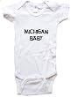 MICHIGAN BABY / HURRY UP - State-series - White, Blue or Pink Onesie / Baby T-shirt