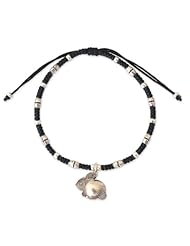 Silver accent charm bracelet, Hill Tribe Rabbit - Fine Silver Charm Bracelet