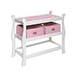 Sleigh-Style Doll Changing Table with Two Baskets