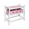 Sleigh-Style Doll Changing Table with Two Baskets