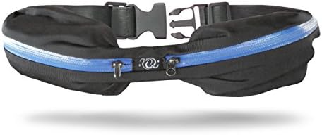 Qi Zip Sports Running Belt - Runner Waist Fanny Pack - Sweat Proof & Reflective w/ Extra Large Expandable Zipper Pockets - Fits ALL Phones Including iPhone SE, 6s Plus, Galaxy S7, Edge & Note.