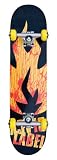 Black Label SHATTERED FLAME Complete Skateboard - 7.5 x 31.25