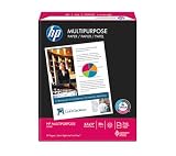 HP Multipurpose Paper, 96 Bright, 2500 Sheets/Case, 8 1/2" x 11", 20 lb.