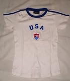 CHILDRENS, TEENS, JUNIORS,GIRLS & LADIES USA SOCCER JERSEY T-SHIRT SIZE MEDIUM 100% COTTON