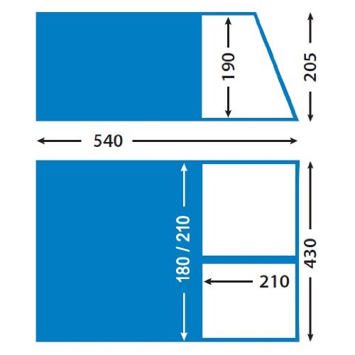 Skandika Torino 6 Tente de camping tunnel familiale pour 6 personnes 540 x 430 cm
