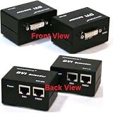 DVI Extender using Cat5e cable upto 160ft, Supports DDC & HDCP