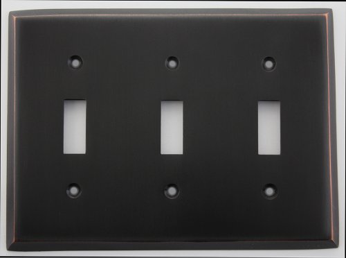Classic Accents Oil Rubbed Bronze 3 Gang Toggle Switchplate