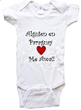 ALGUIEN EN PARAGUAY ME AMA - PARAGUAY BABY - Country Series - White, Blue or Pink Onesie / Baby T-shirt