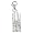 Rembrandt Charms Barcelona Cathedral Charm with Lobster Clasp, Sterling Silver