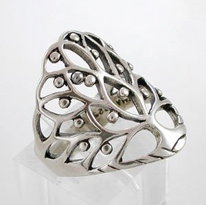 Large Sterling Silver Celtic Tree of Life Ring 