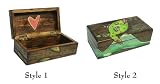 Set Of 2 Kathy Lande Religious Love Wooden Trinket Keepsake Boxes