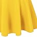 JNTworld Women Stretch high Waist Flared Plain Pleated mini skirt, S, yellow