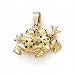 14K Dbl Frog Pendant - GH14075