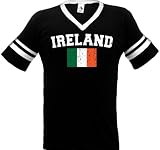 Ireland Flag International Soccer Ringer T-shirt, Irish Soccer Mens Ringer T-shirt