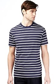 Pure Cotton Striped T-Shirt with Stay New™