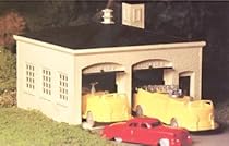 Bachmann Trains Fire House with Pumper Truck, Ladder Truck and Fire Chief Car
