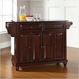 Crosley Furniture Cambridge Black Granite Top Mahogany Kitchen Cart
