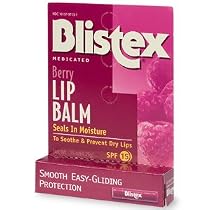 Blistex Medicated Lip Balm, SPF 15, Berry, .15-Ounce Tubes One Tube