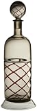 Venini 16-Inch Grey Bottle with Black Filigree