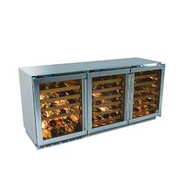 Perlick H3WD3OWD3S 72 Freestanding Wine Cooler with 138 Bottle Capacity, Variable Speed... by Freestanding Cabinets