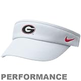Nike Georgia Bulldogs White Coaches Performance Adjustable Visor